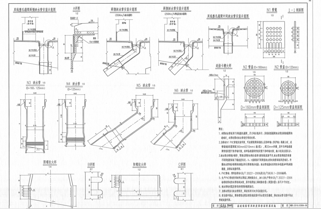 橋梁泄水孔的使用設(shè)計圖